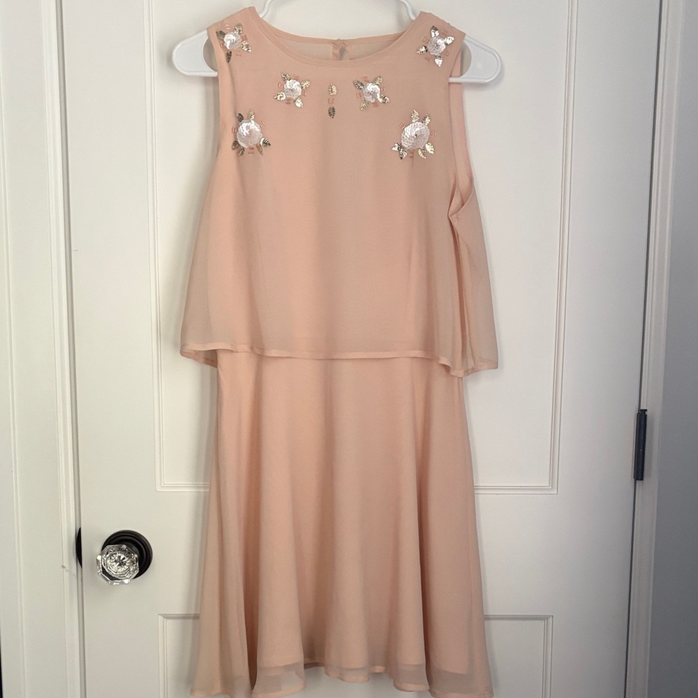 Blush Pink Embellished Formal Dress